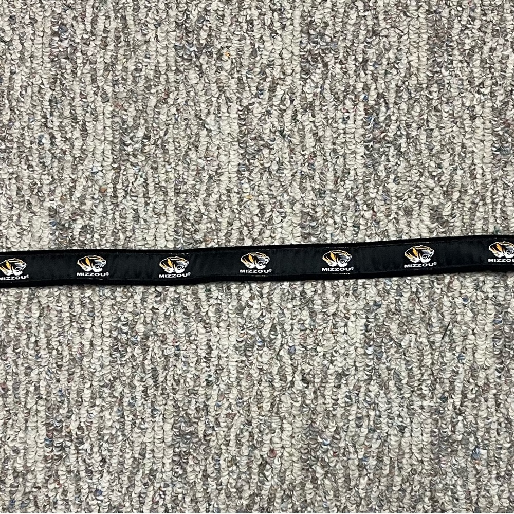 Cute Mizzou belt perfect to wear when going to Mizzou games black and yellow.